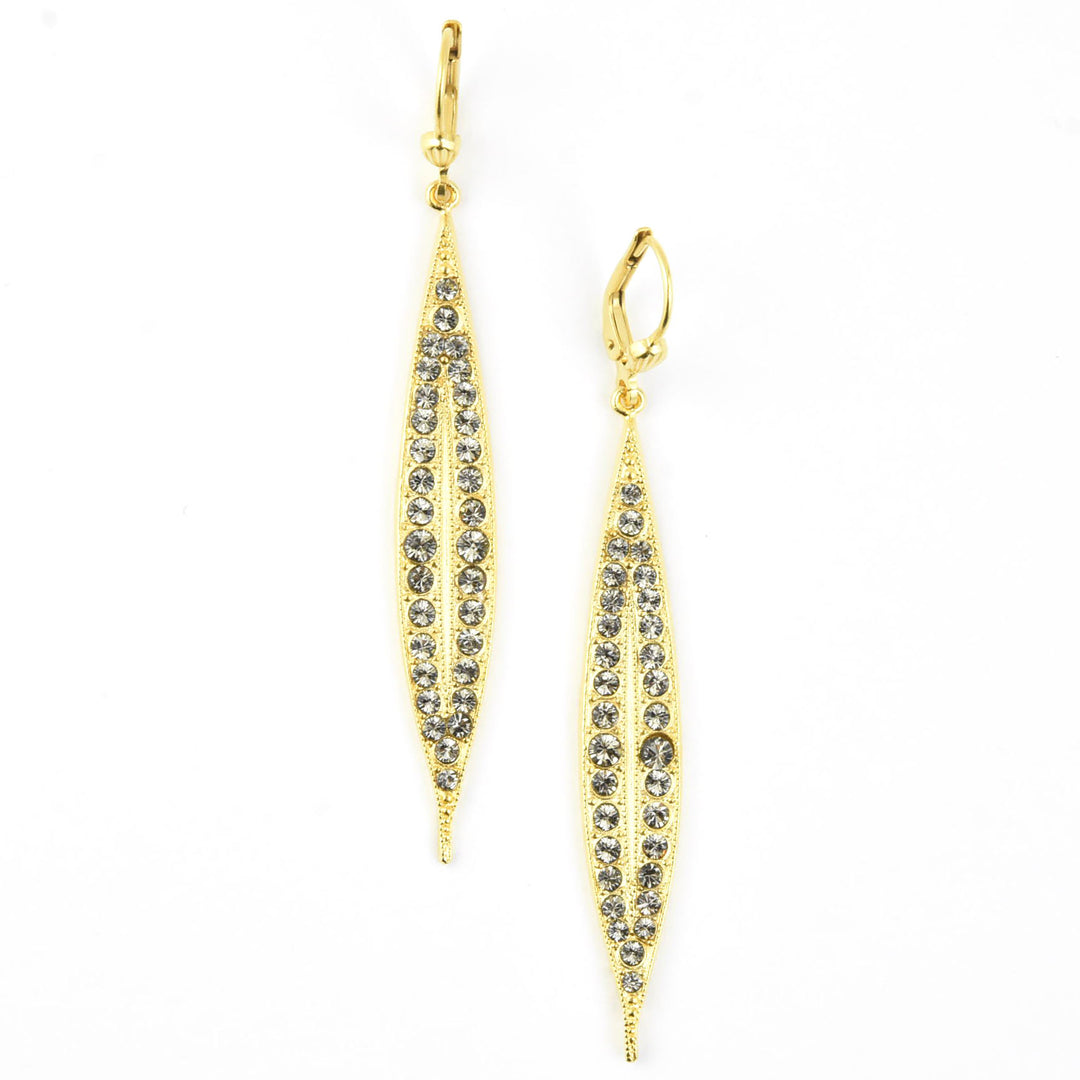 Long Spear Crystal Earrings