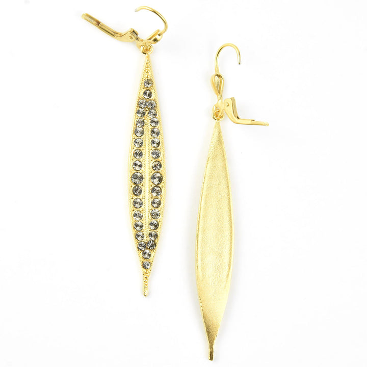 Long Spear Crystal Earrings