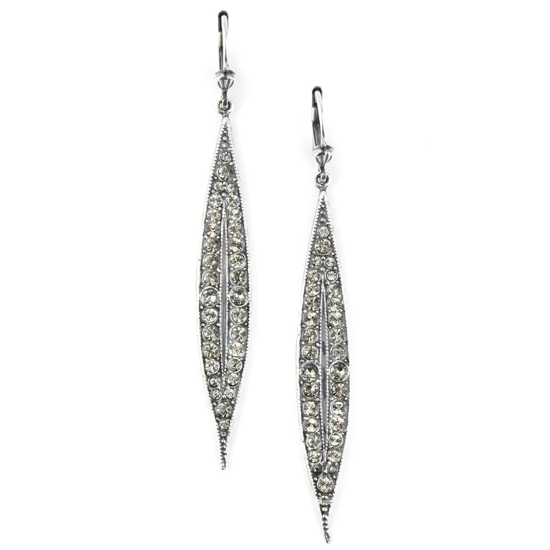 Long Spear Crystal Earrings