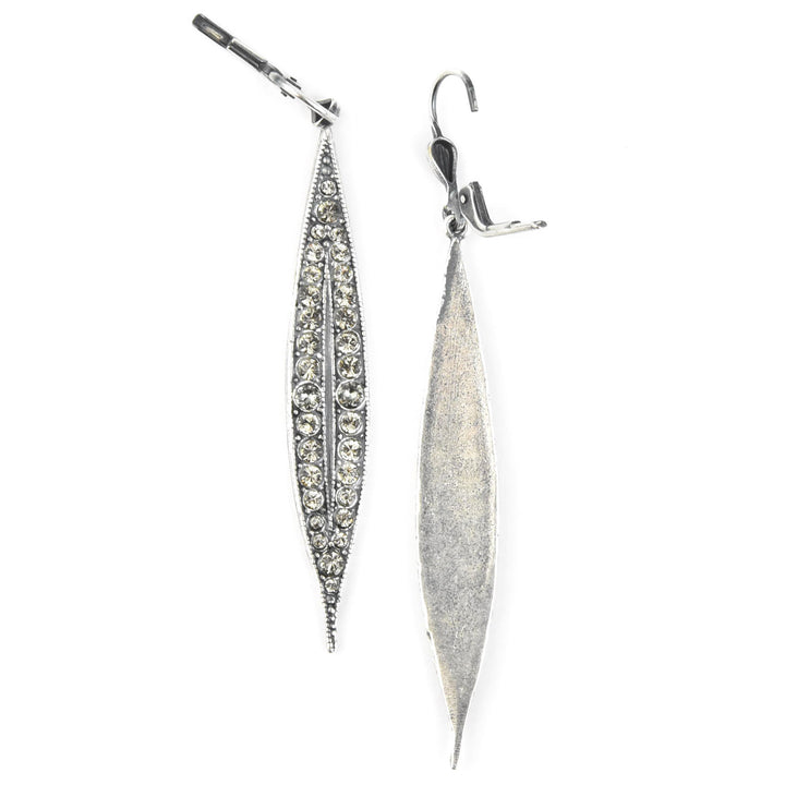 Long Spear Crystal Earrings