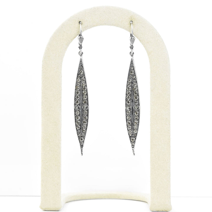 Long Spear Crystal Earrings