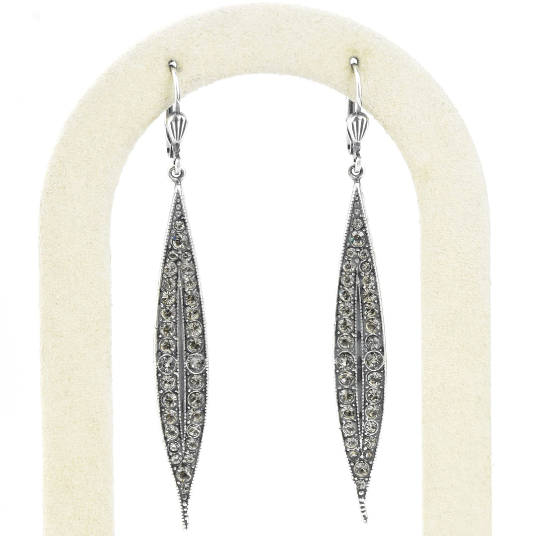 Long Spear Crystal Earrings