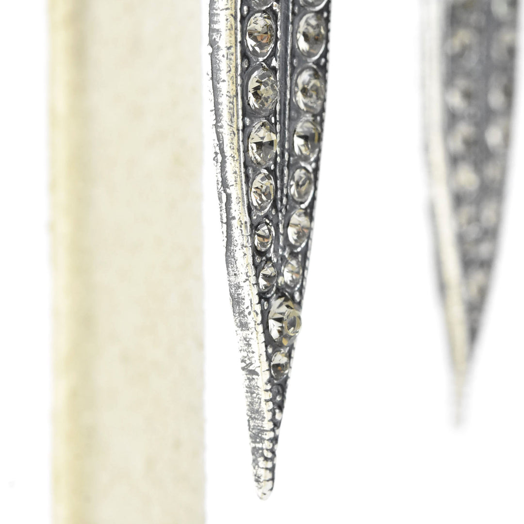 Long Spear Crystal Earrings