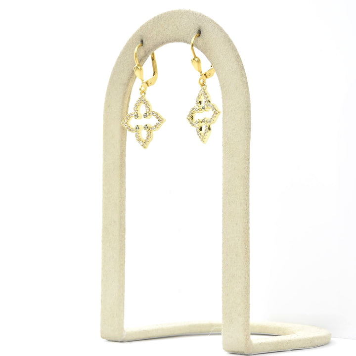 Crystal Lotus Earrings - Goldmakers Fine Jewelry