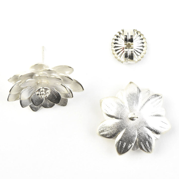 Lotus Stud Earrings - Goldmakers Fine Jewelry