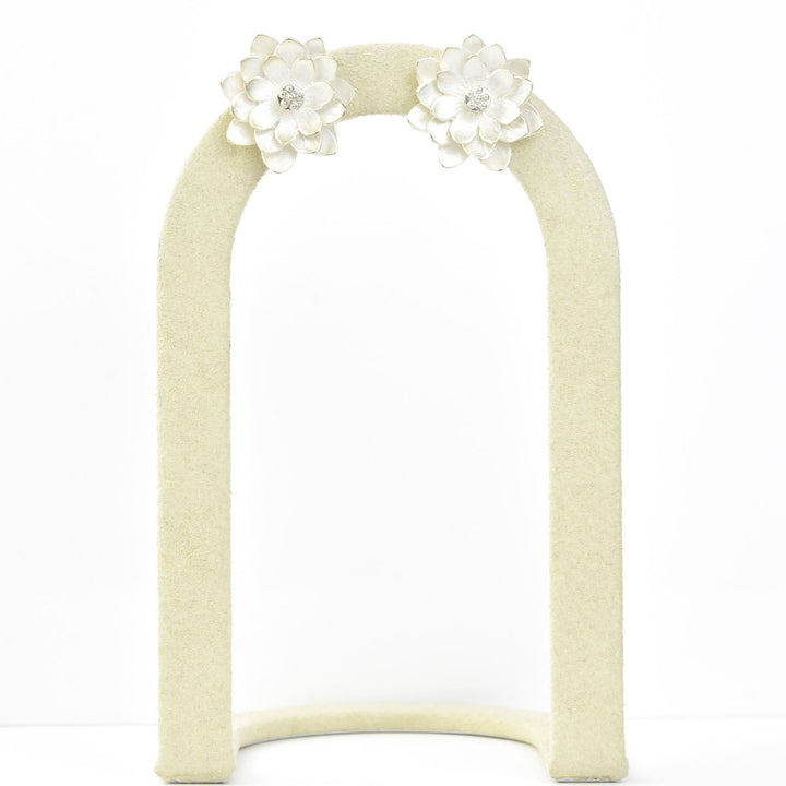 Lotus Stud Earrings - Goldmakers Fine Jewelry