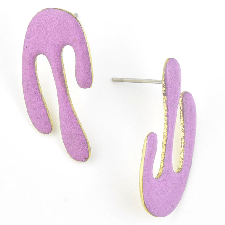 Madonna Studs in Lilac