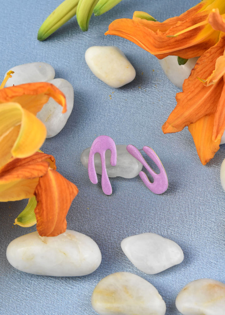 Madonna Studs in Lilac