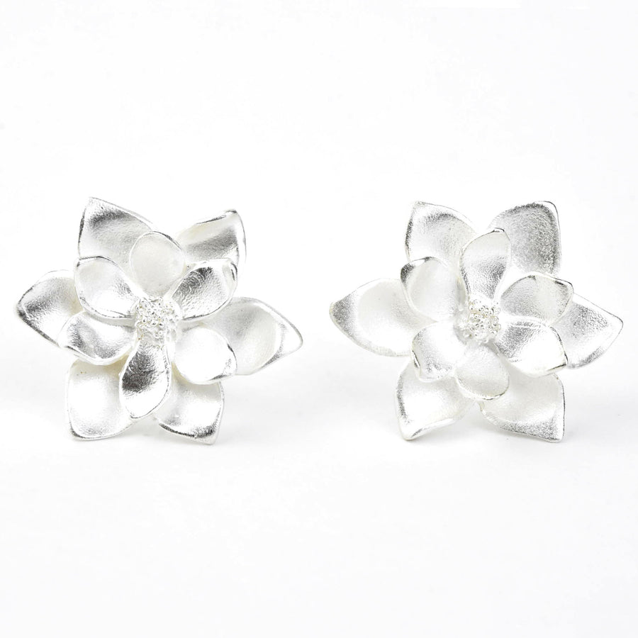 Magnolia Post Earrings - Goldmakers Fine Jewelry