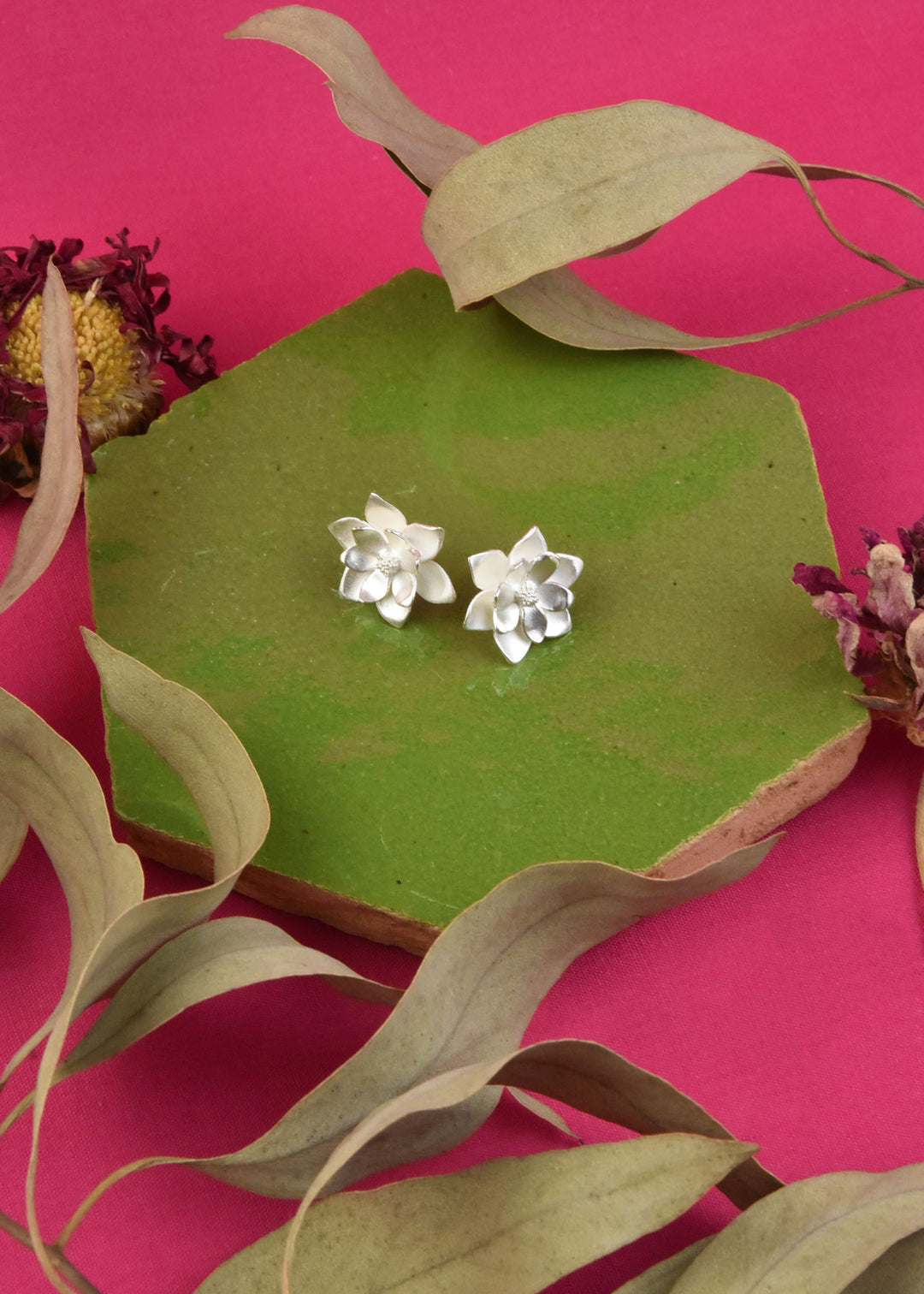 Magnolia Post Earrings - Goldmakers Fine Jewelry