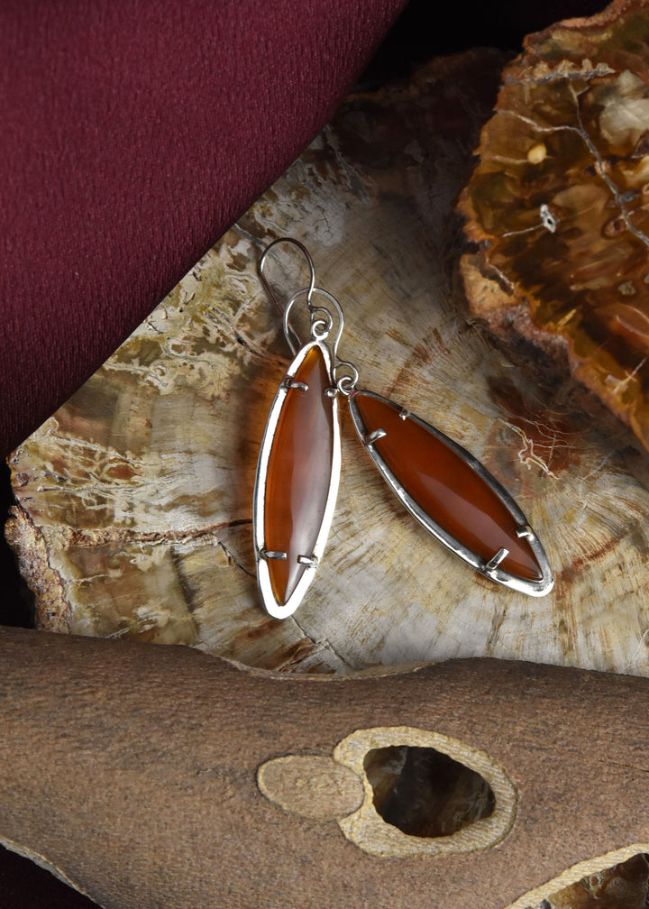 Majestic Earrings in Carnelian - Goldmakers Fine Jewelry