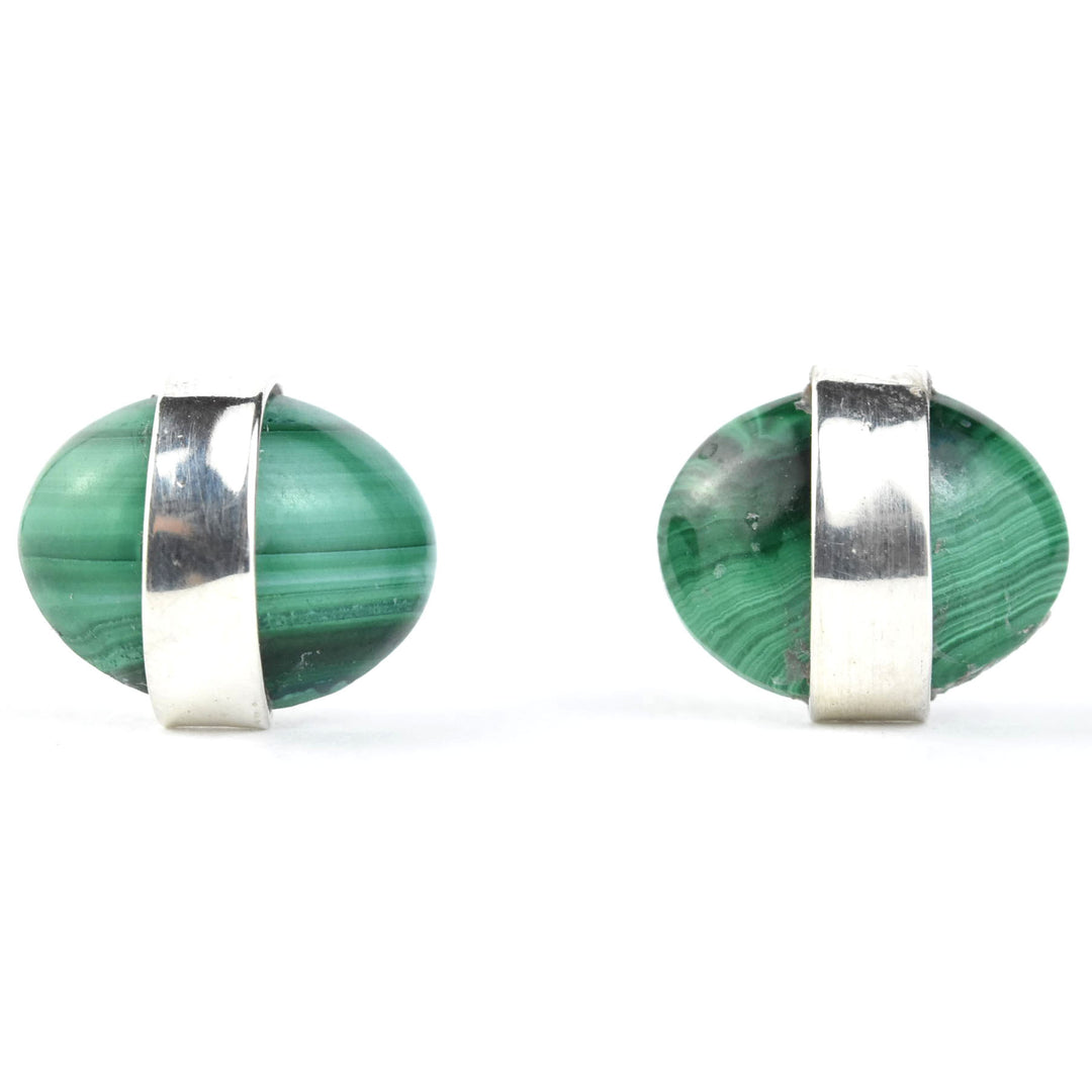 Gemstone Stud Earrings in Sterling Silver