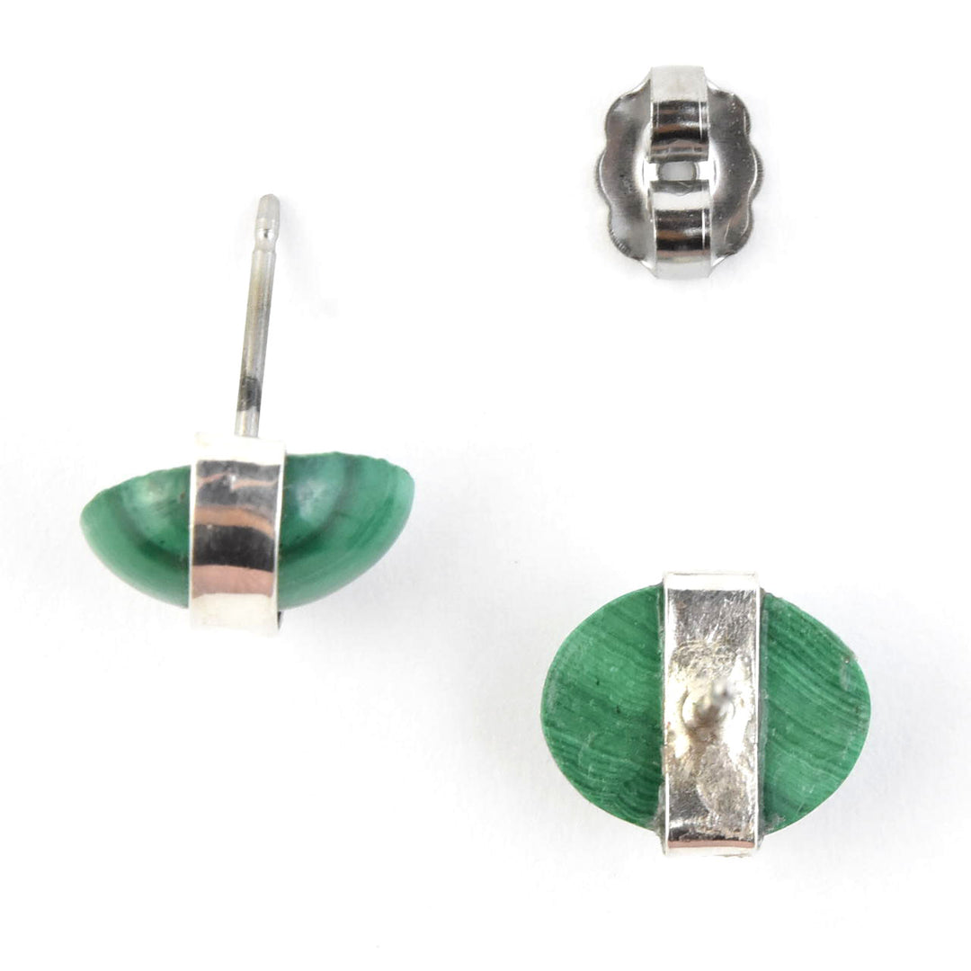 Gemstone Stud Earrings in Sterling Silver