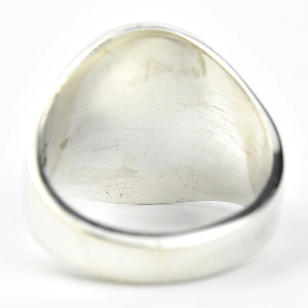 Oval Malachite Ring in Sterling Silver - Goldmakers Fine Jewelry