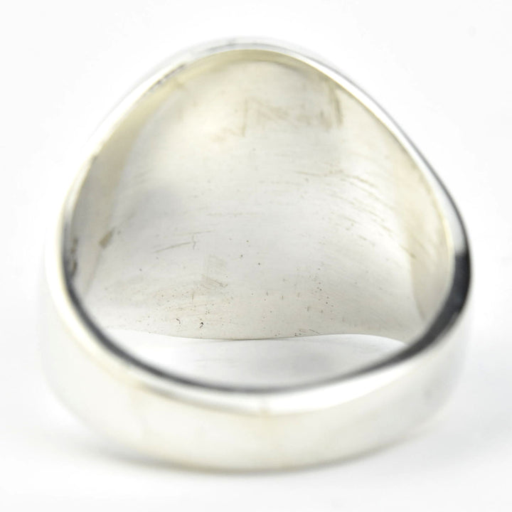 Oval Malachite Ring in Sterling Silver - Goldmakers Fine Jewelry
