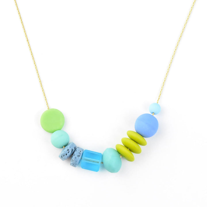 Matte Glass Bead Necklace - Goldmakers Fine Jewelry
