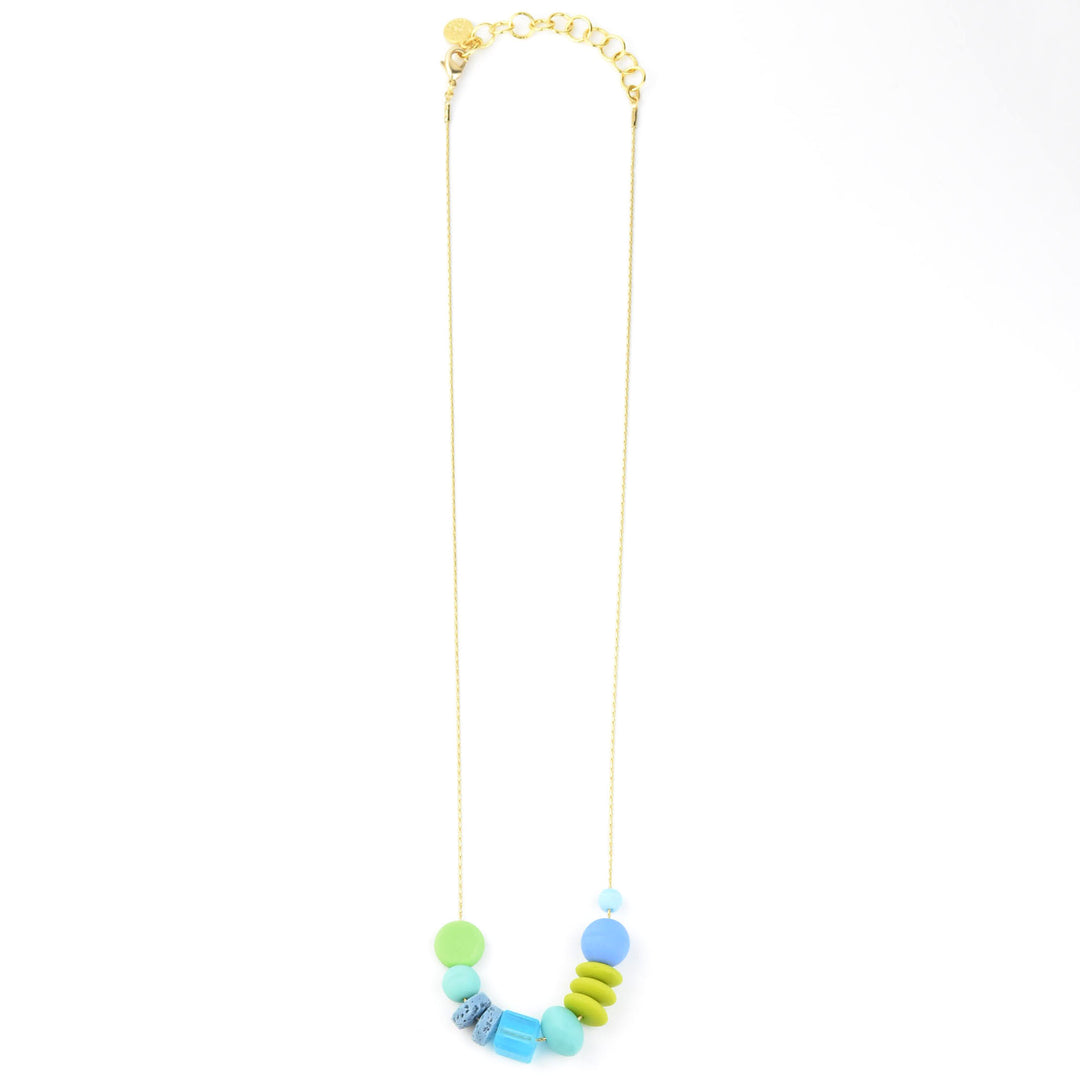 Matte Glass Bead Necklace - Goldmakers Fine Jewelry