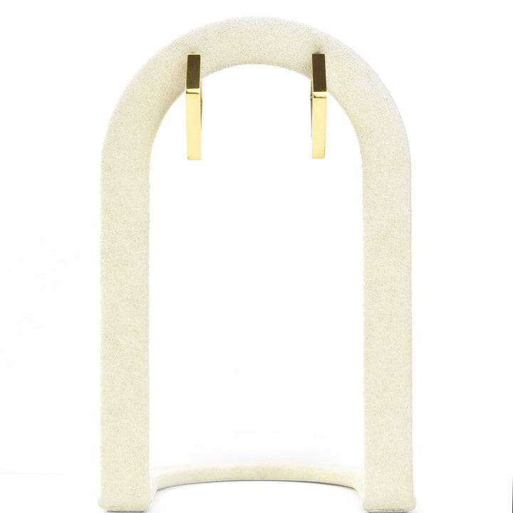 Medium Diamond Shaped Chunky Hoops - Goldmakers Fine Jewelry