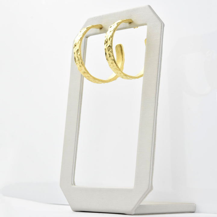 Medium Lunar Hoops in Gold Tone