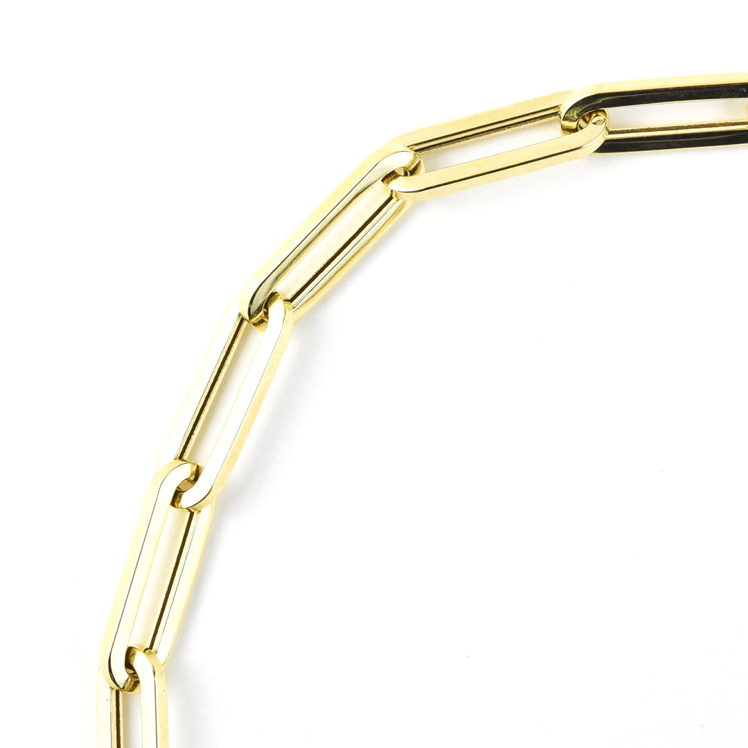 Medium Gold Paperclip Bracelet in 14k