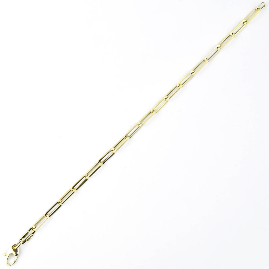 Medium Gold Paperclip Bracelet in 14k