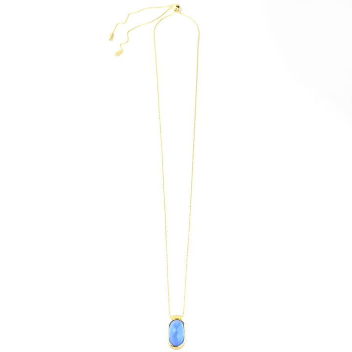 Mercer Long Gemstone Pendant