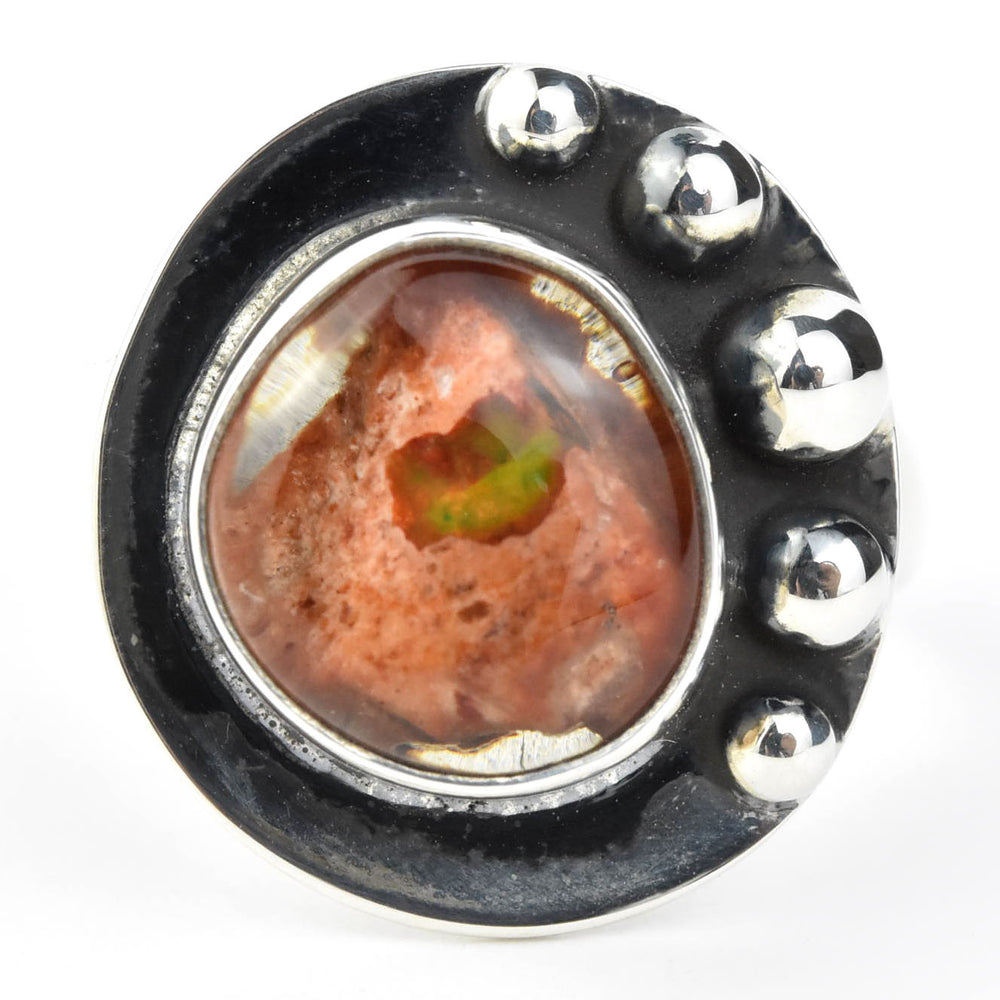 Mexican Opal Ring in Sterling Silver - Goldmakers Fine Jewelry