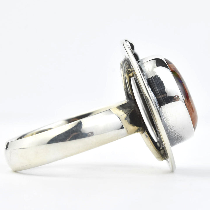 Mexican Opal Ring in Sterling Silver - Goldmakers Fine Jewelry