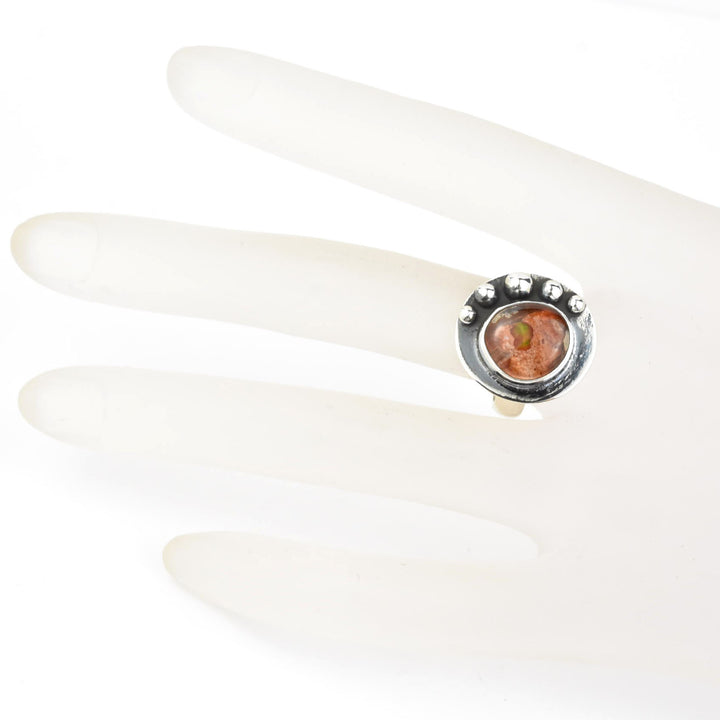 Mexican Opal Ring in Sterling Silver - Goldmakers Fine Jewelry