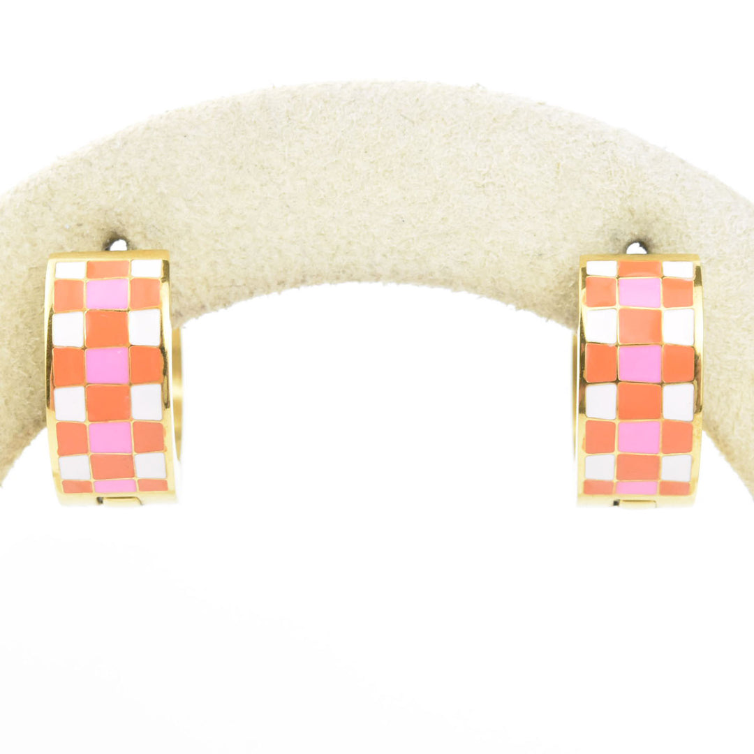 Miami Checkered Super Chunky Huggie Hoops