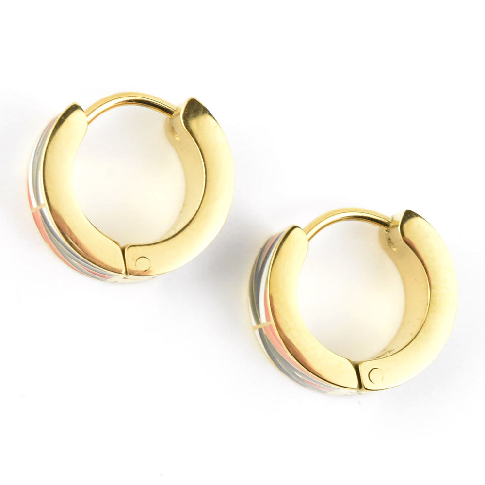 Mid Mod Super Chunky Huggie Hoops - Goldmakers Fine Jewelry