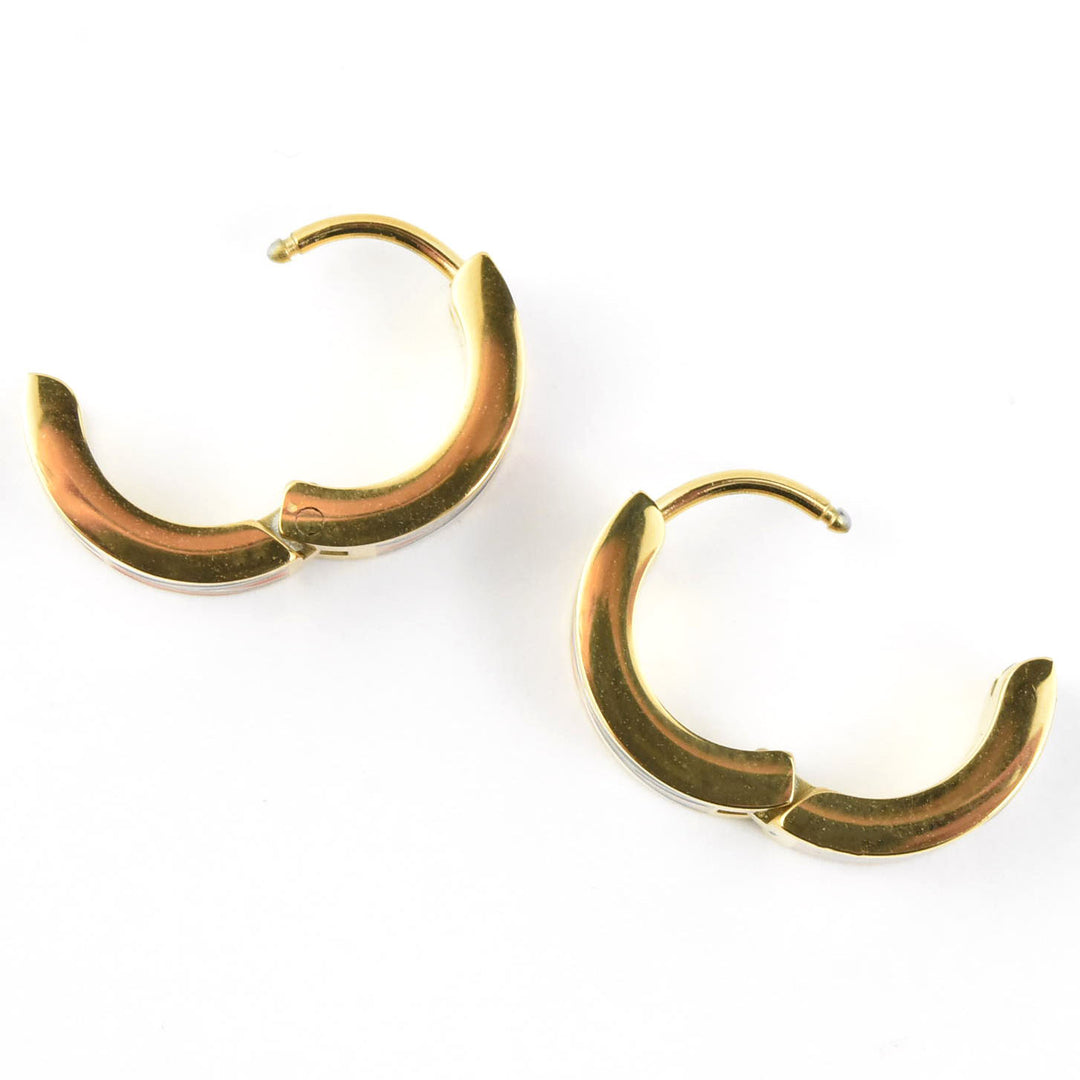 Mid Mod Super Chunky Huggie Hoops - Goldmakers Fine Jewelry