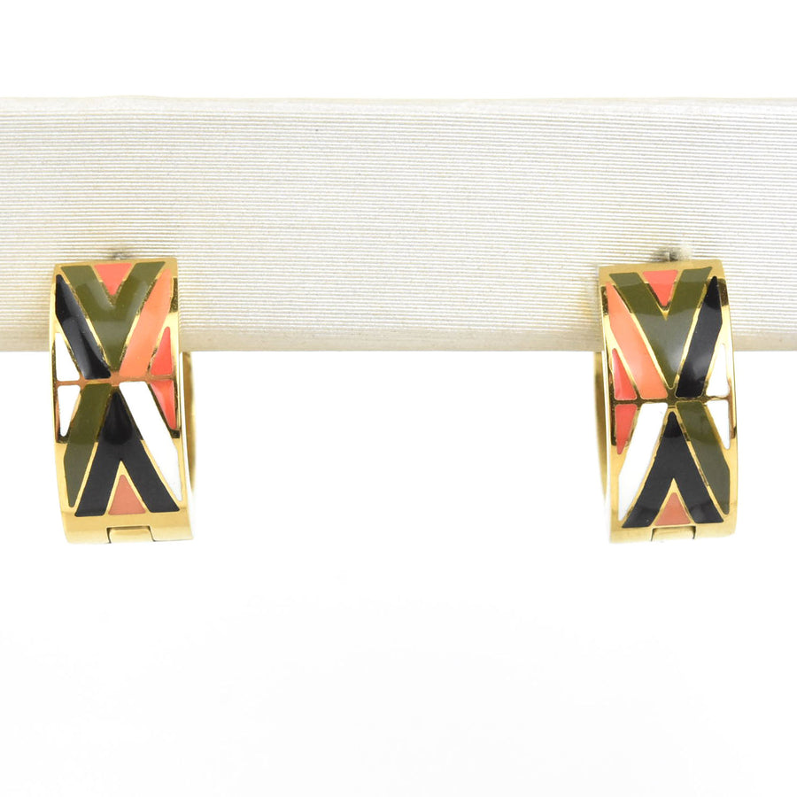 Mid Mod Super Chunky Huggie Hoops - Goldmakers Fine Jewelry
