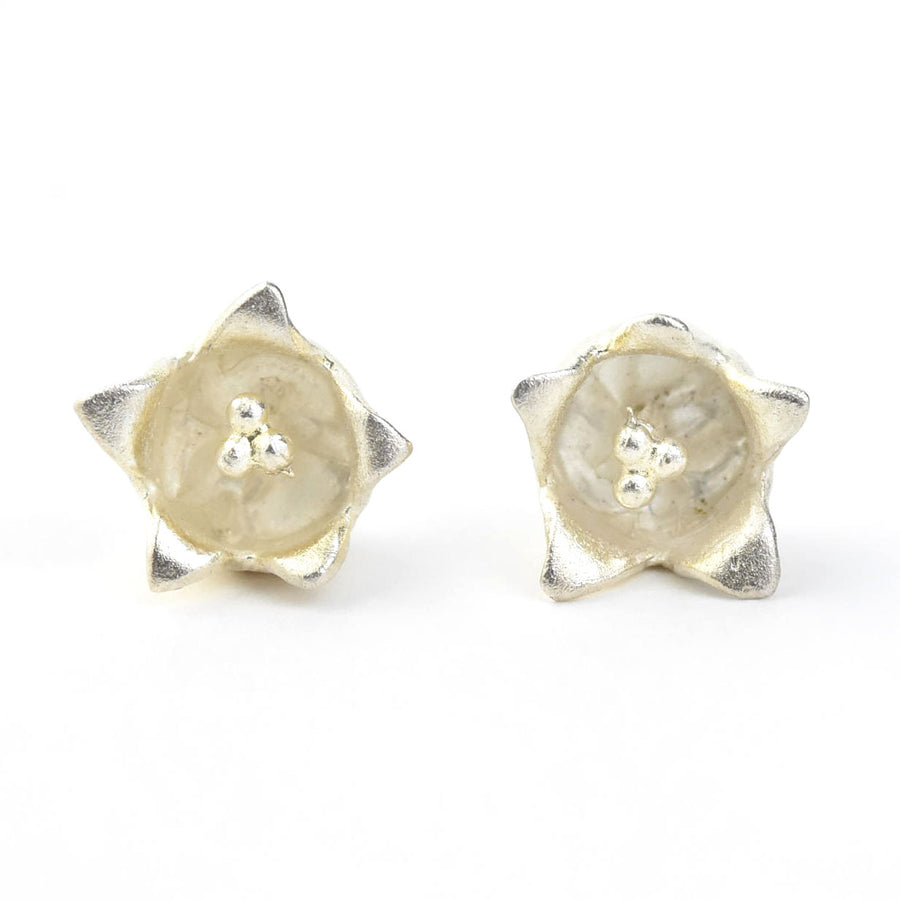 Mini Lily-of-the-Valley Post Earrings - Goldmakers Fine Jewelry