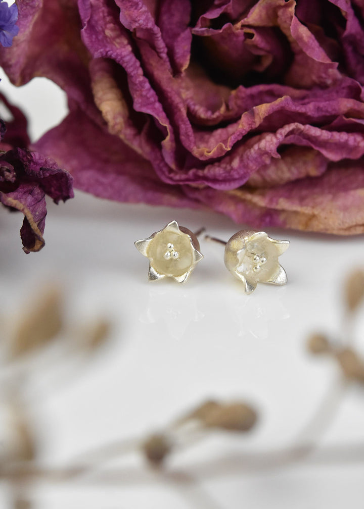 Mini Lily-of-the-Valley Post Earrings - Goldmakers Fine Jewelry