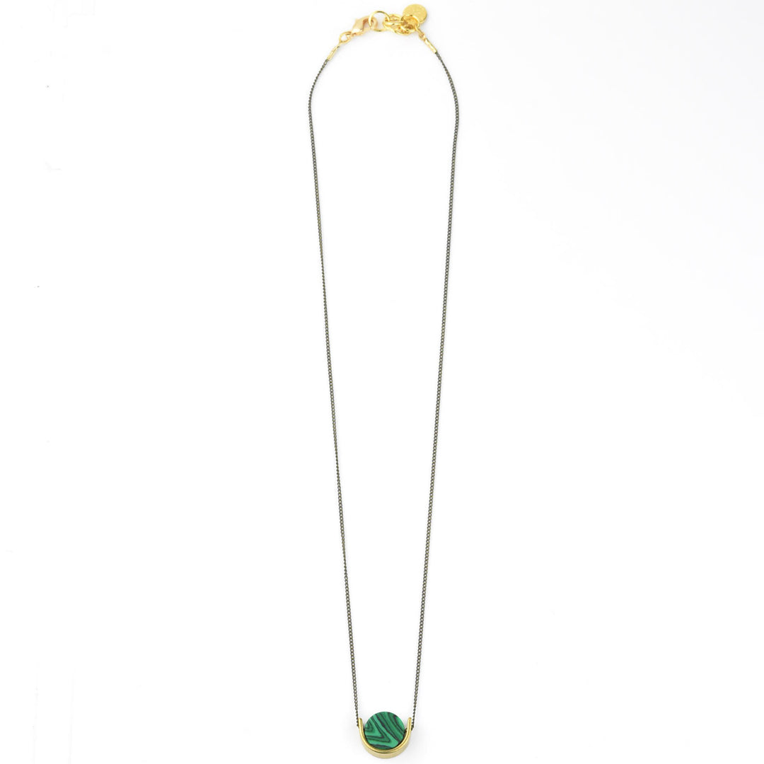 Malachite Mini Necklace - Goldmakers Fine Jewelry