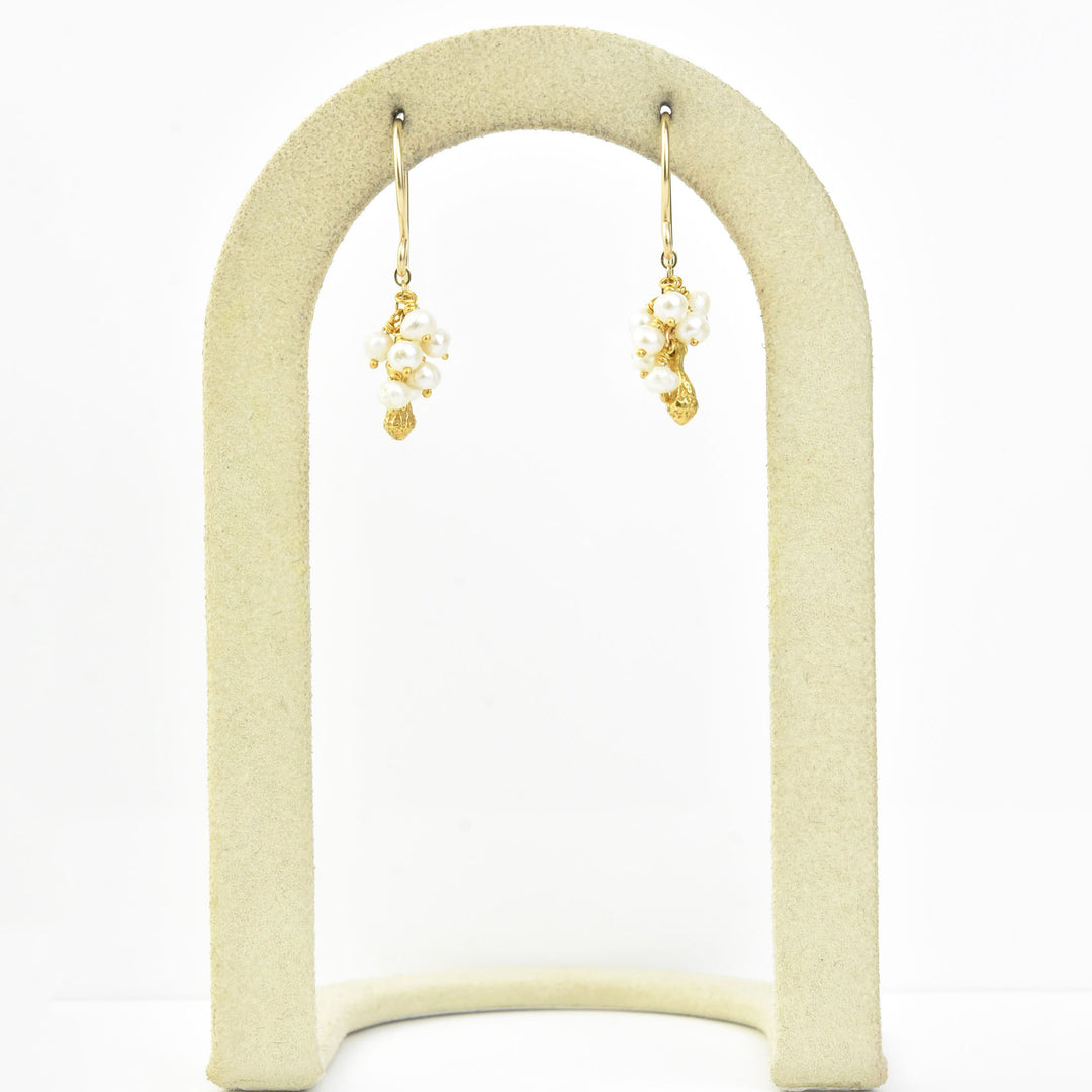 Mini Pod Cluster Keishi Pearl Earrings