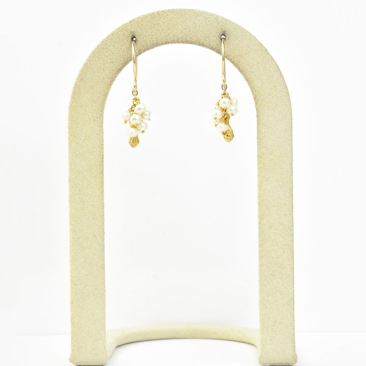 Mini Pod Cluster Keishi Pearl Earrings