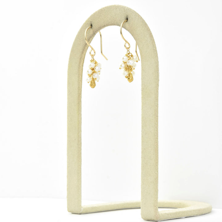 Mini Pod Cluster Keishi Pearl Earrings