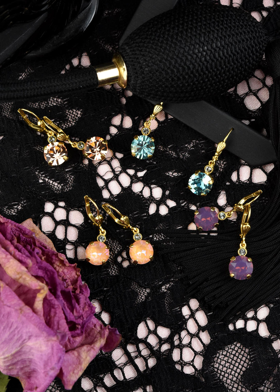Classic Crystal Mini Drops in Gold Plate - Goldmakers Fine Jewelry