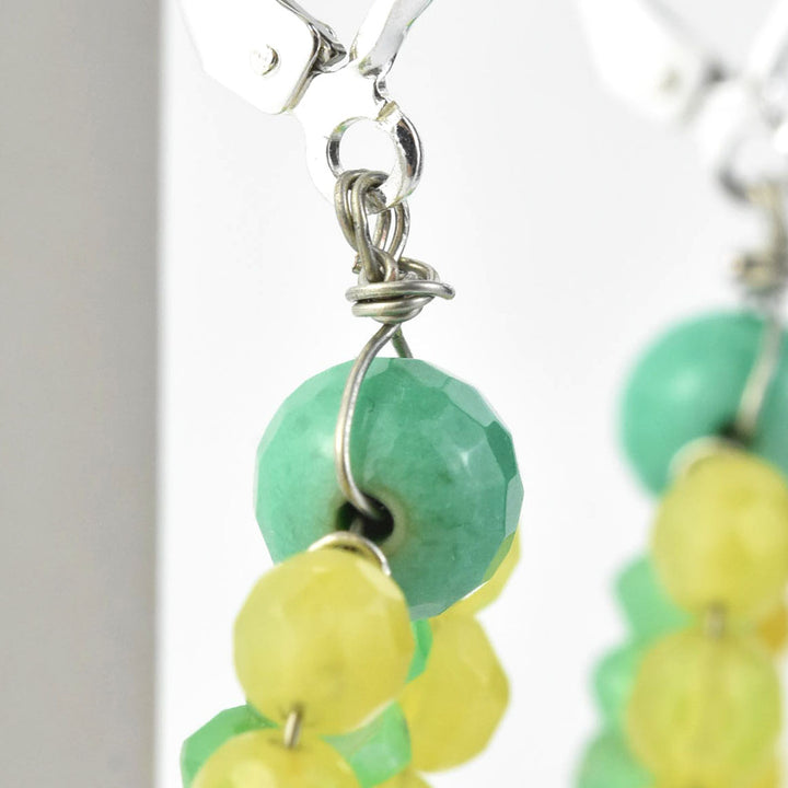 Mini Circus Earrings with Shades of Green