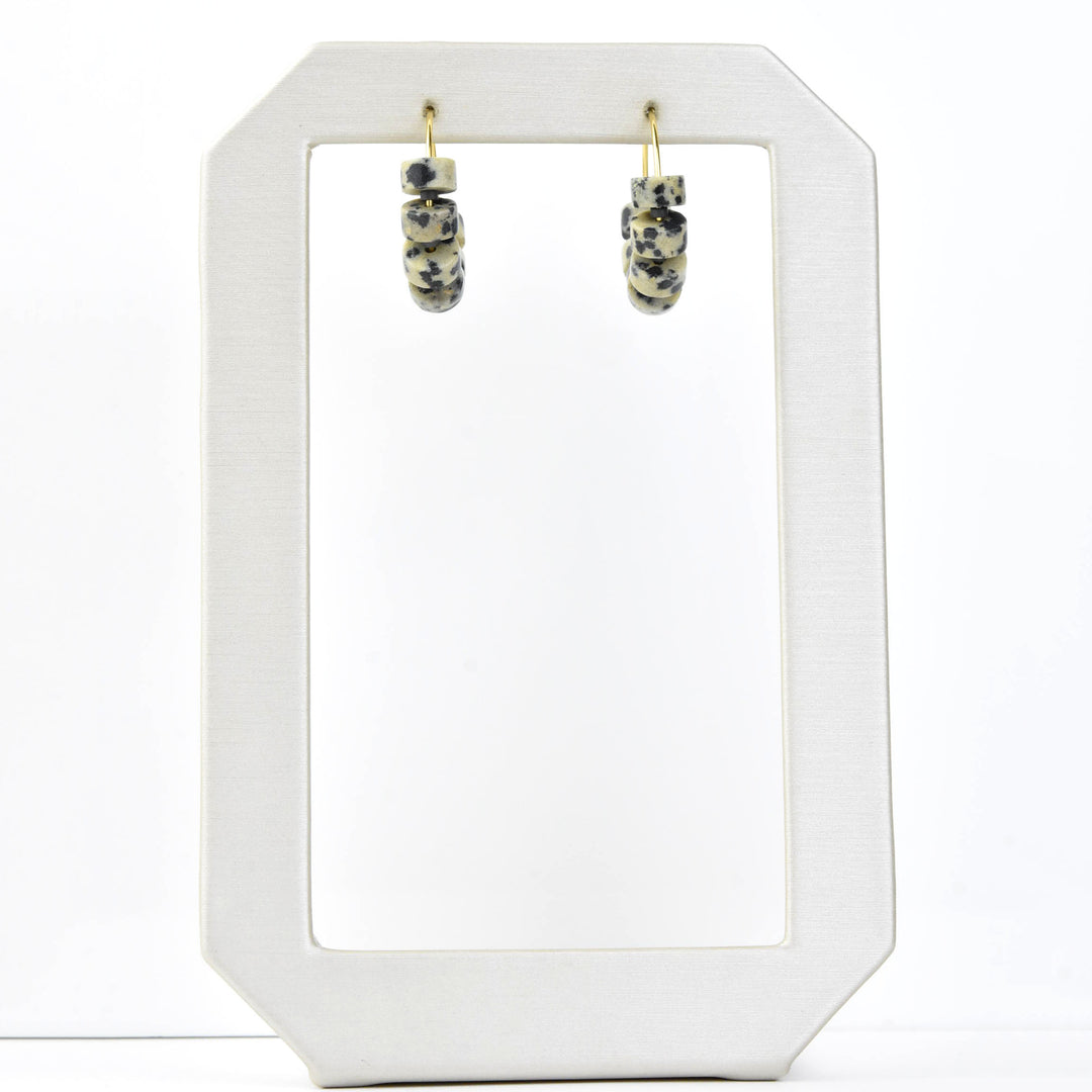 Dalmatian Jasper Mini Hoops - Goldmakers Fine Jewelry