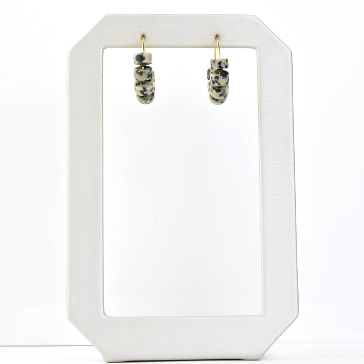 Dalmatian Jasper Mini Hoops - Goldmakers Fine Jewelry
