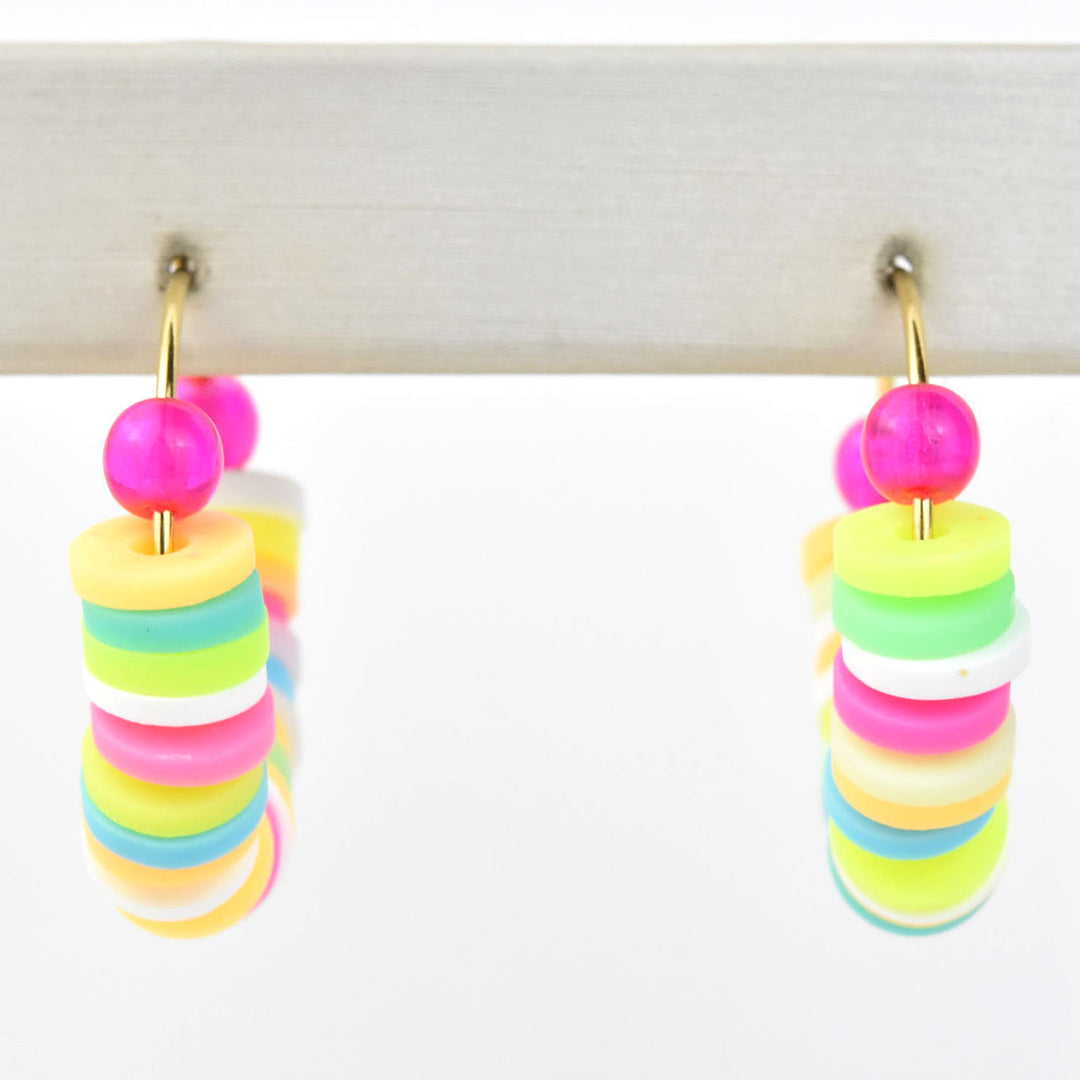 Mini Rainbow Hoop Earrings - Goldmakers Fine Jewelry