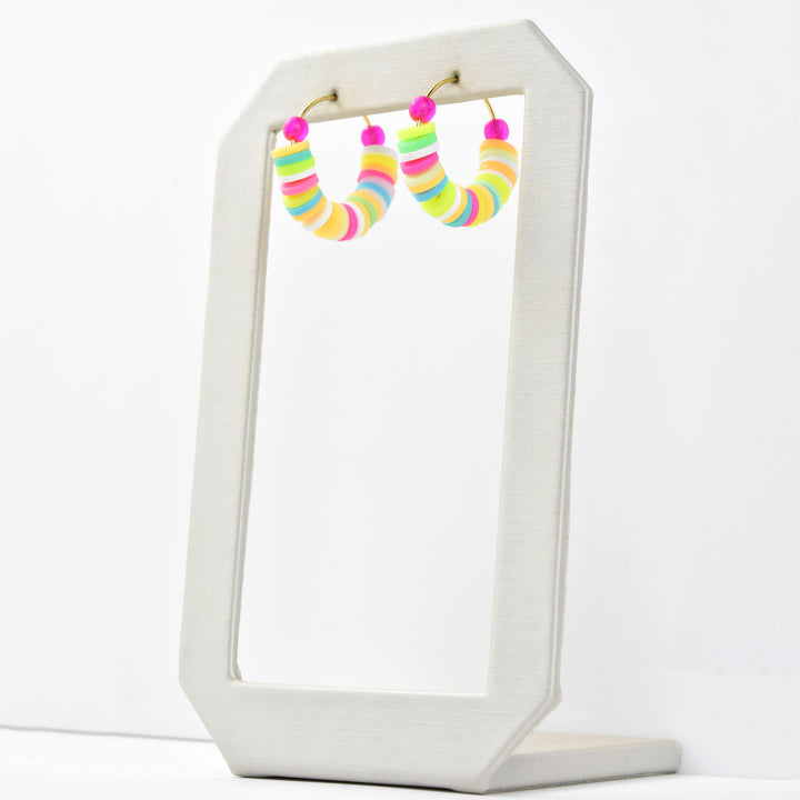 Mini Rainbow Hoop Earrings - Goldmakers Fine Jewelry