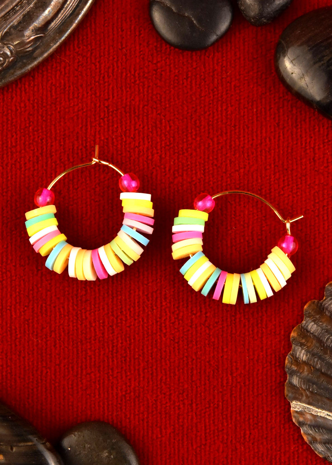 Mini Rainbow Hoop Earrings - Goldmakers Fine Jewelry