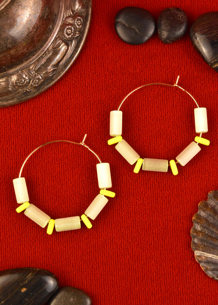 Mint Green and Neon Yellow Hoops - Goldmakers Fine Jewelry