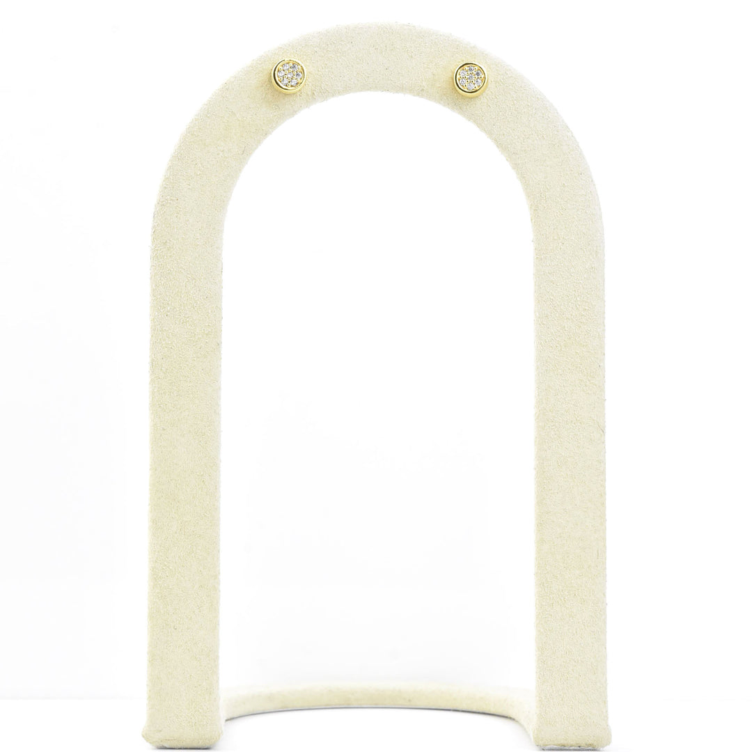 Mirabeau White CZ Pave Studs