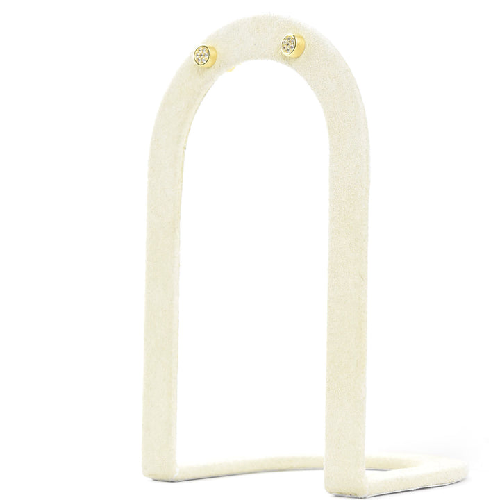 Mirabeau White CZ Pave Studs