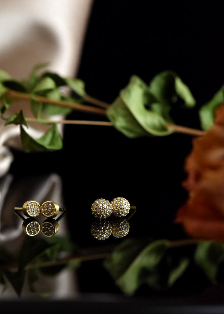 Mirabeau White CZ Pave Studs